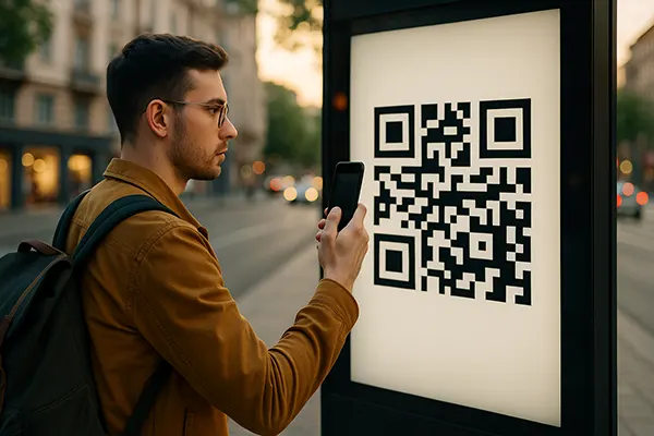 QR-interaktion udendørs